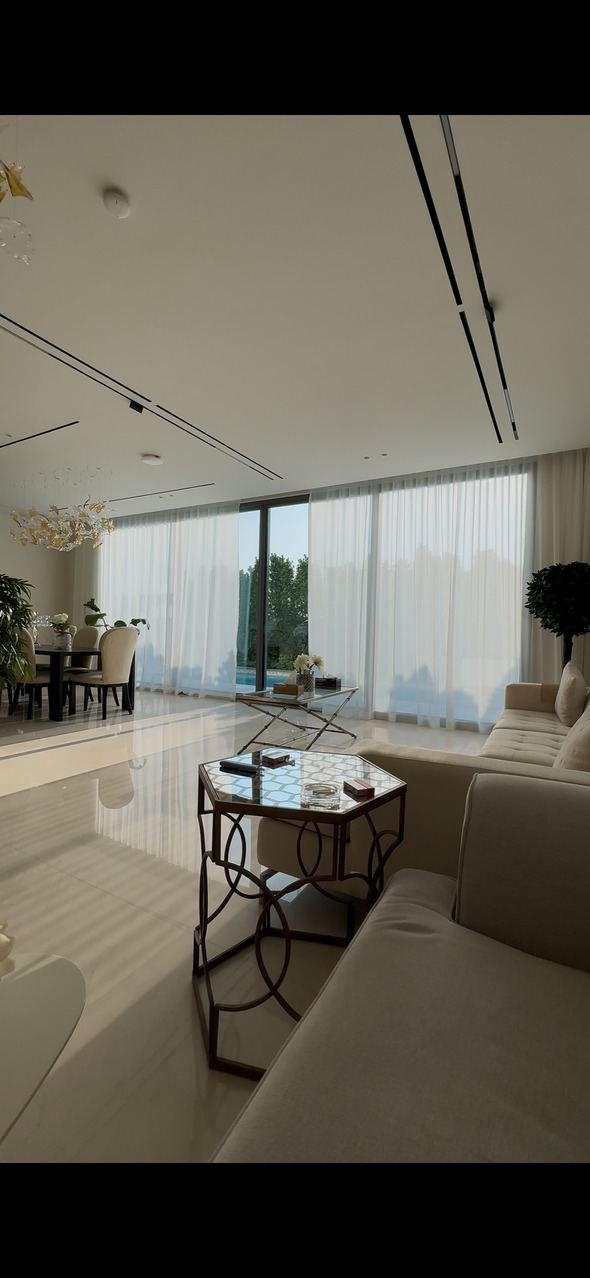 Interior glazing dividing a living space